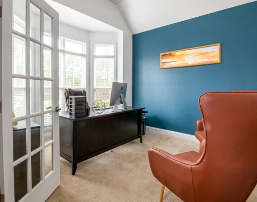 office chair in leather